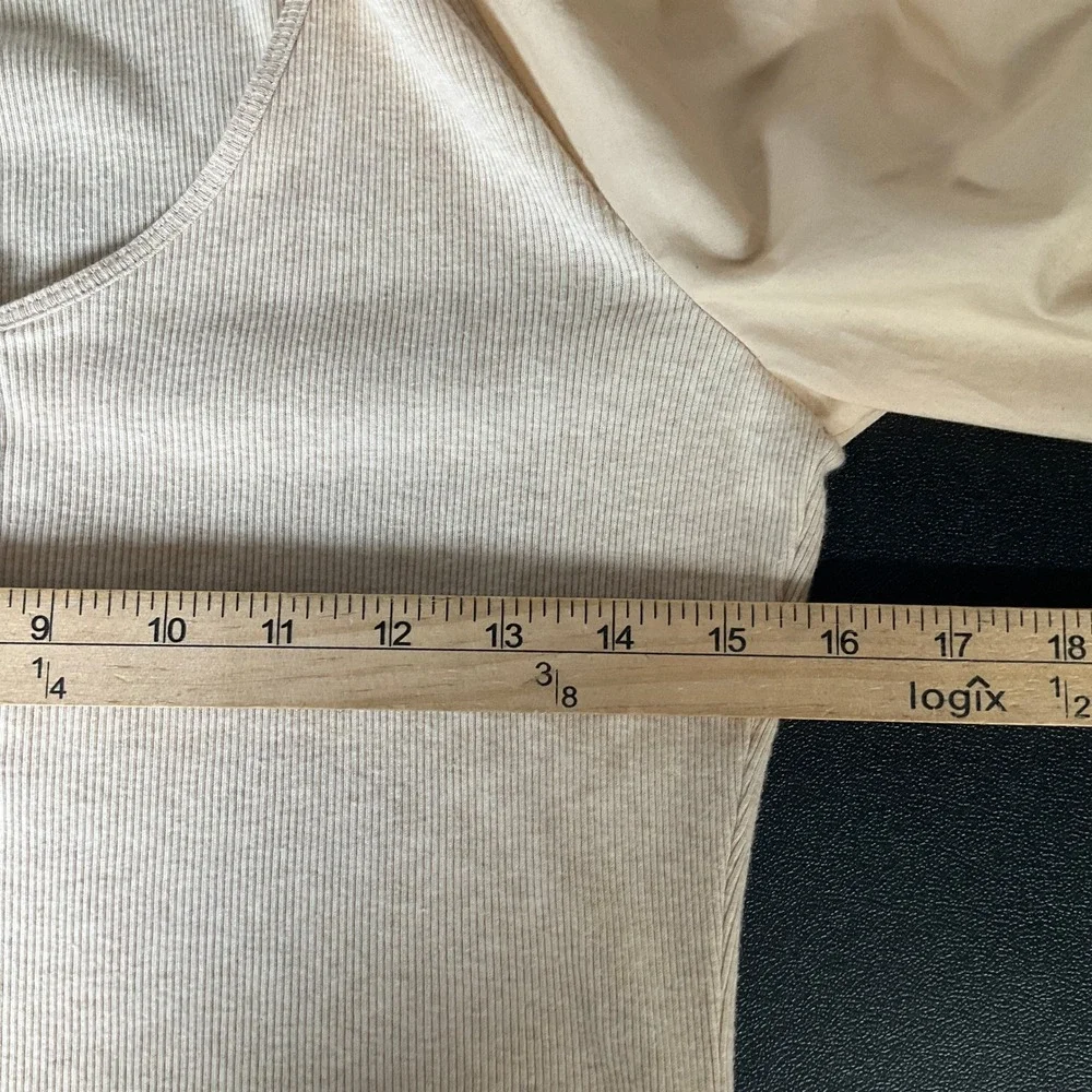 Ulla Johnson Henley‎ Top Sz S Cotton Joanne Oatmeal Poplin Puff Sleeve Boho